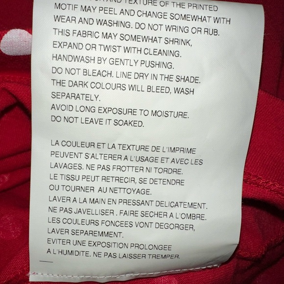 COMME des Garçons PLAY Red polka dot heart long sleeve tee t-shirt size M Japan - Picture 8 of 8